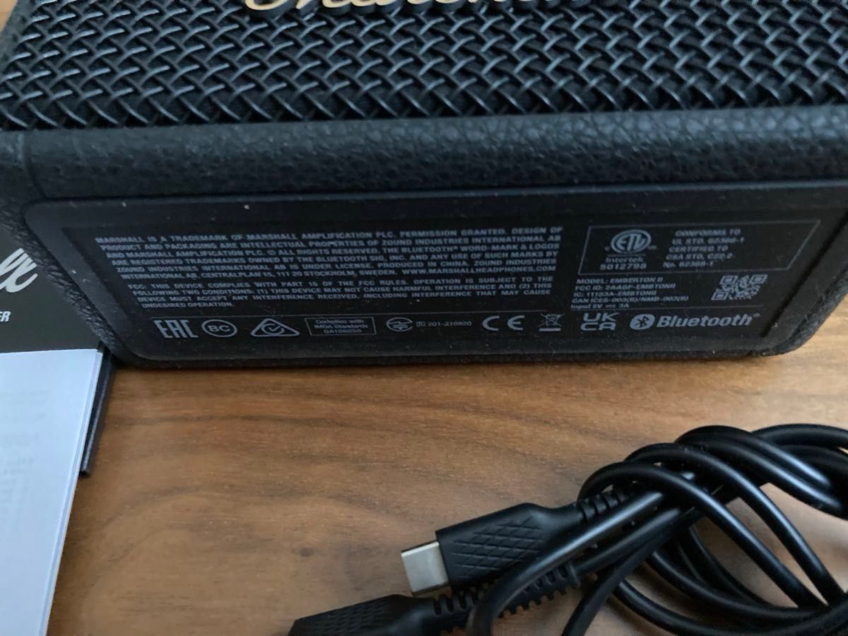 美品】Marshall マーシャルエンバートン2ワイヤレススピーカー 美品】Marshall マーシャルエンバートン2ワイヤレススピーカー