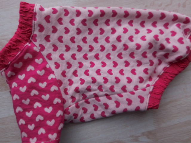 Aucru Com S 袖付き ハート ショッキングピンク 小型犬犬服ドッグウエアハンドメイド Aucru Com S 袖付き ハート ショッキングピンク 小型犬犬服ドッグウエアハンドメイド