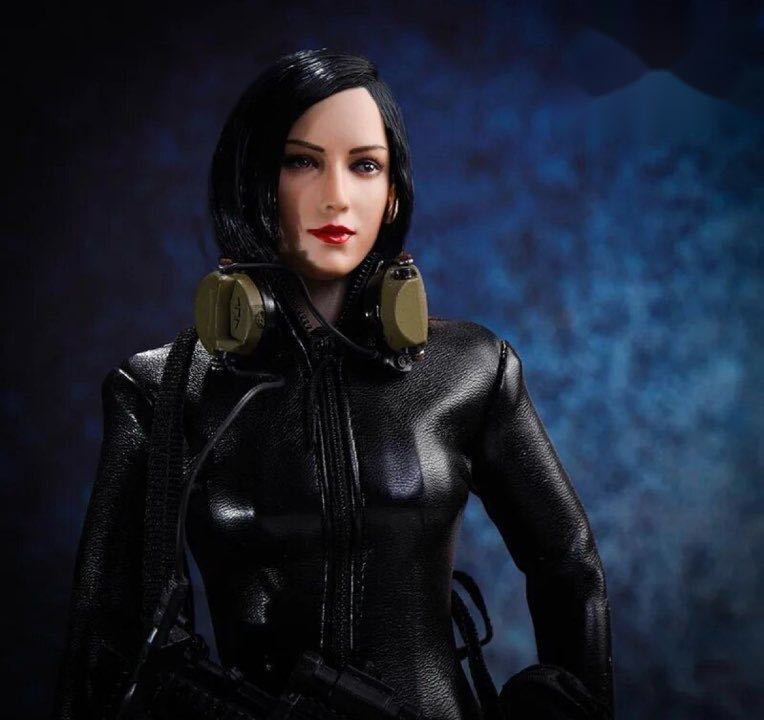 1/6女性フィギュアヘッド 12インチ 植毛タイプ アジア系美女フェイス セクシーモデル 綺麗な黒 艶髪 美少女 素体パーツ 1/6女性フィギュアヘッド 12インチ 植毛タイプ アジア系美女フェイス セクシーモデル 綺麗な黒 艶髪 美少女 素体パーツ