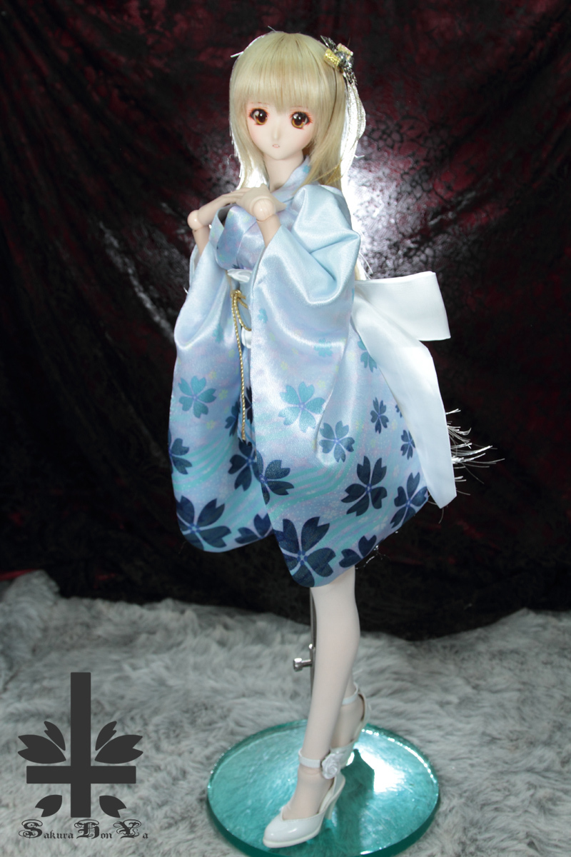 ★★[処分品]★★「桜本屋」 華麗短い和服 《雪。舞桜》 ドルフィードリーム DDdy/S/M/L胸_画像5