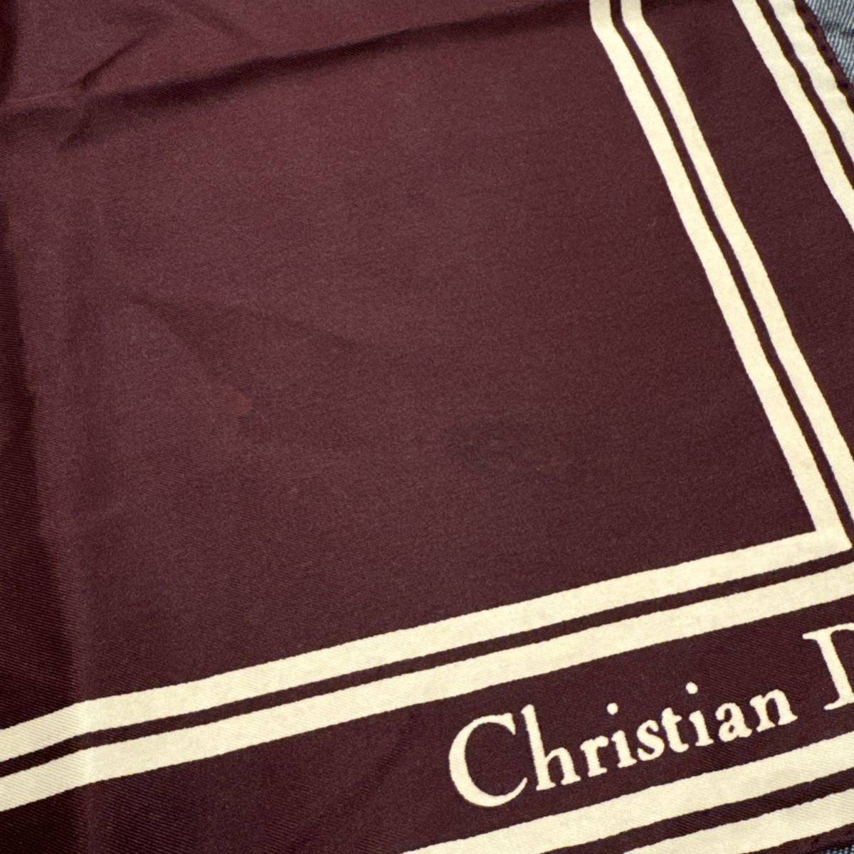 Christian Dior クリスチャンディオール シルクスカーフ ロゴ ヴィンテージ_画像5