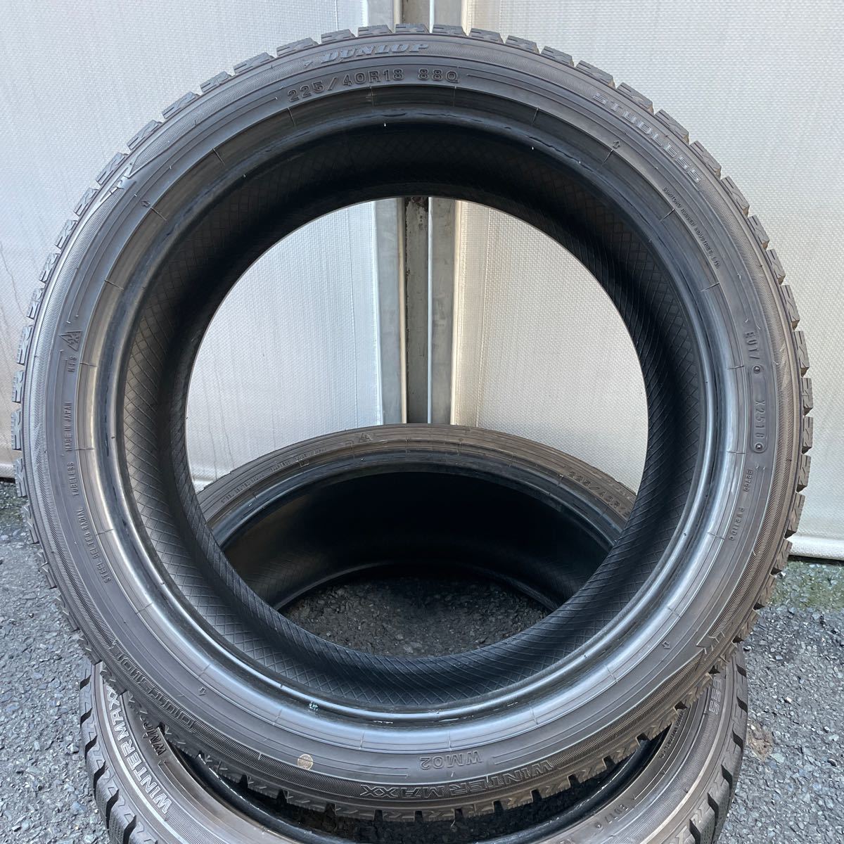 超バリ山.波残り☆ダンロップ WINTER MAXXウィンターマックス WM02☆225/40R18☆2本SET☆国産MADE in ジャパン_画像8