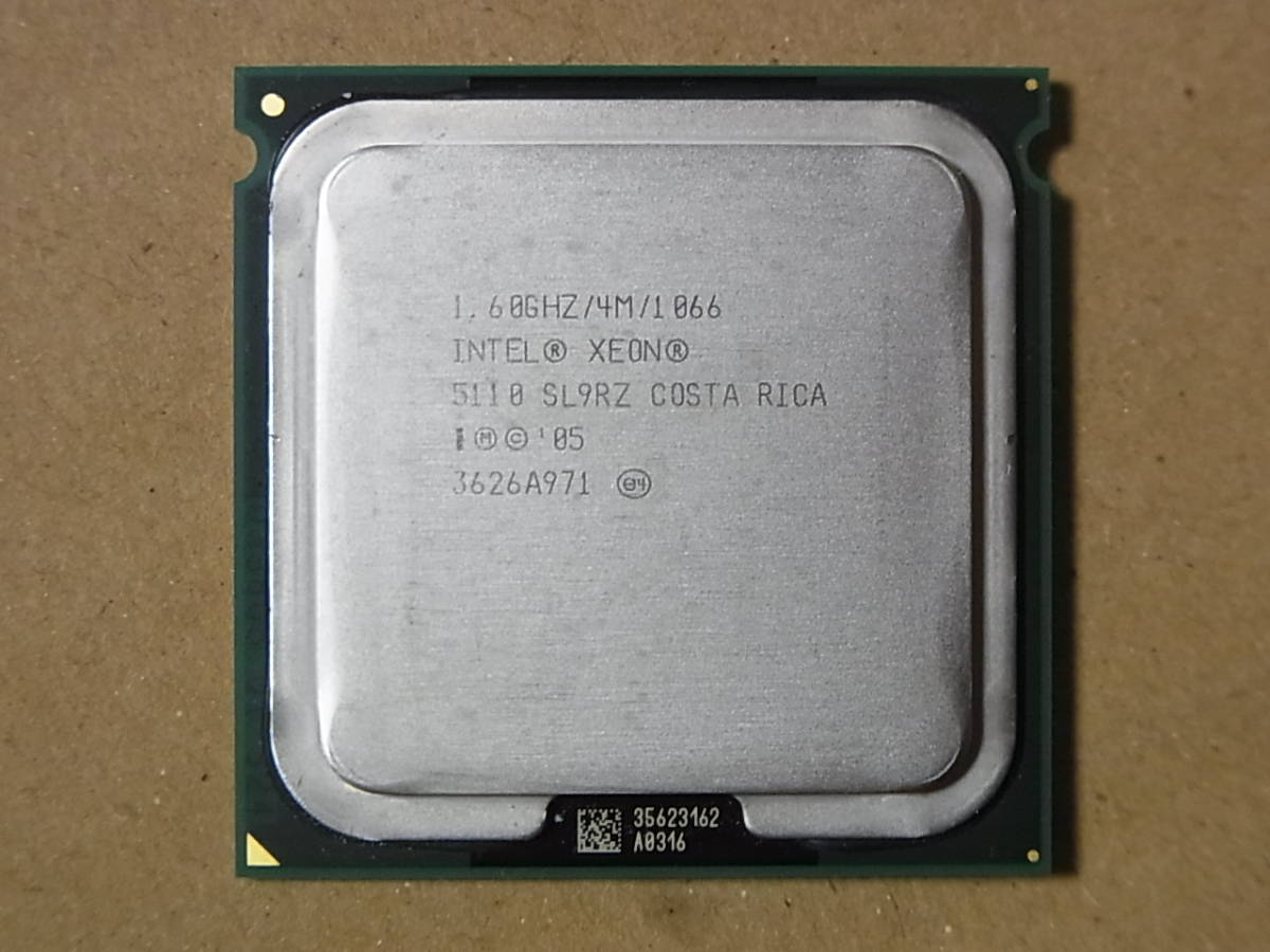 ◎Intel Xeon 5110 SL9RZ 1.60GHz/4M/1066 Woodcrest LGA771 2コア (Ci0807)_画像1