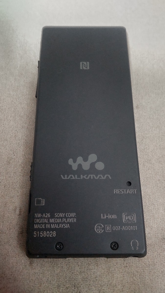 C928 WALKMAN ウォークマン NW-A26 32GB Hi-Res AUDIO SONY デジタル音楽プレーヤー 簡易確認＆簡易清掃＆初期化OK 現状品 送料無料 の画像4