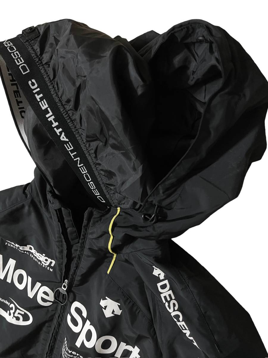 デサント ムーブスポーツ DESCENTE Move Sport エクスプラスサーモ フード付　ウインドブレーカー ジャケット M ブラック_画像5