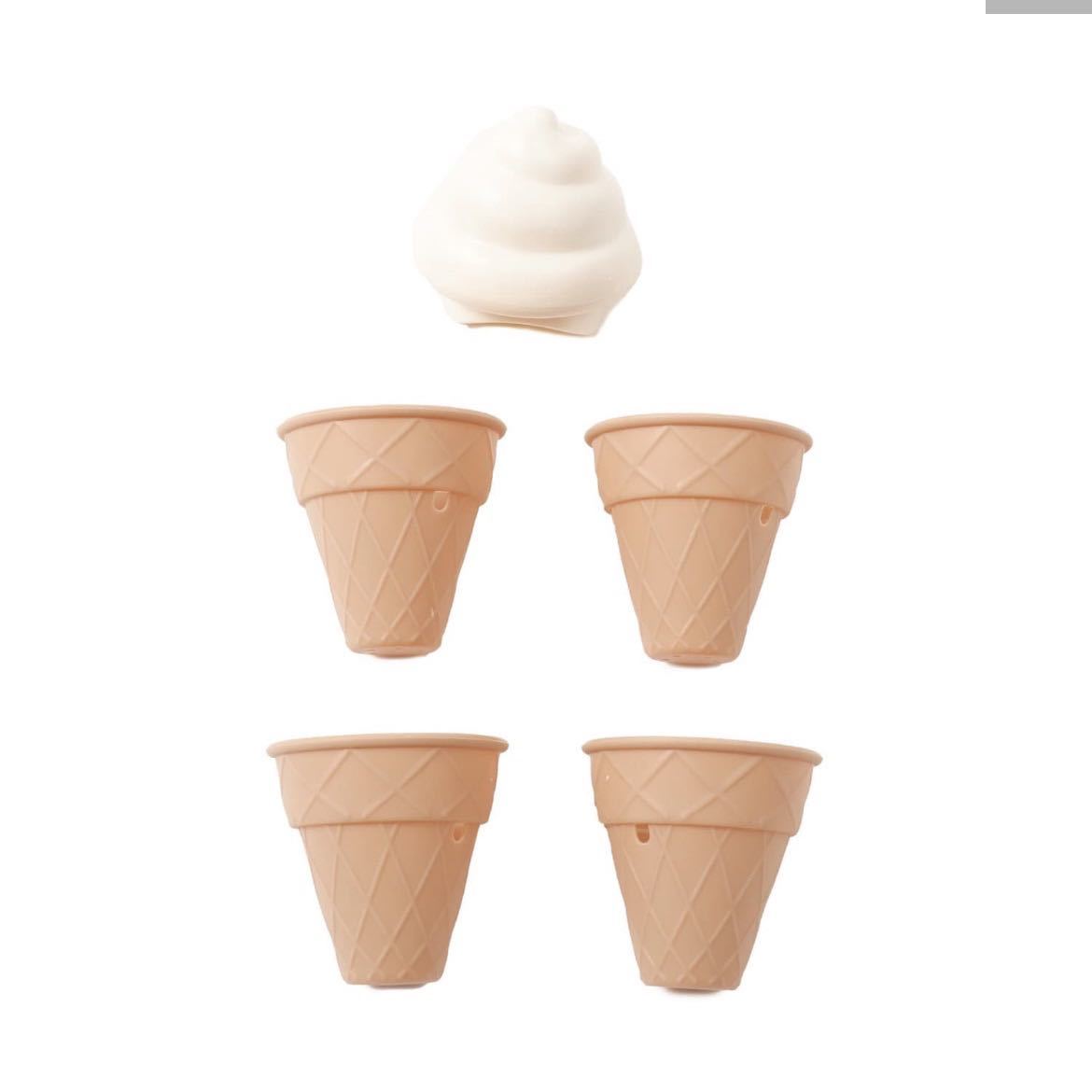 3COINS スリーコインズ WEB限定 あわあわアイスクリーム ソフトクリーム ブルー お風呂のおもちゃ ベビー キッズ 韓国 話題の画像5
