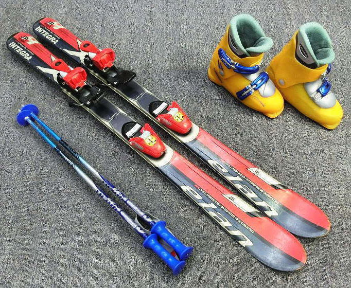 予約販売 Yahoo!オークション - 1489 エラン 110cm/こども用中古3点セット 板、ブーツセット
