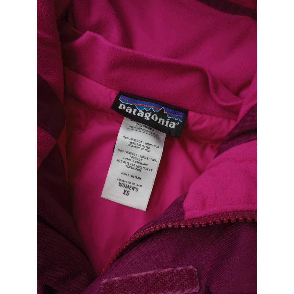パタゴニア patagonia マウンテン フード パーカー ジャケット 赤紫_画像9