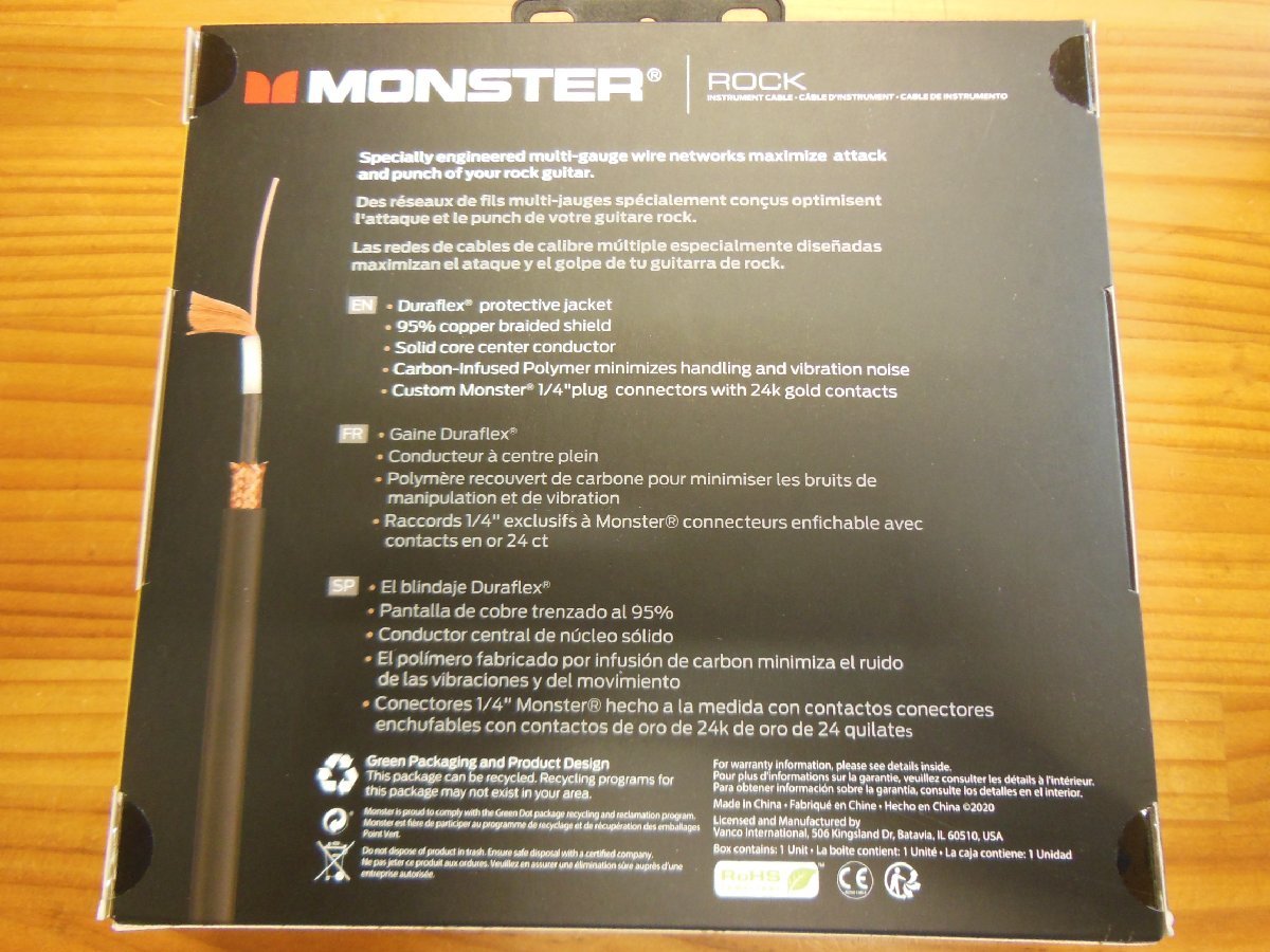 ☆正規輸入品 MONSTER CABLE MONSTER ROCK 12FT/3.6M S-L☆_画像2