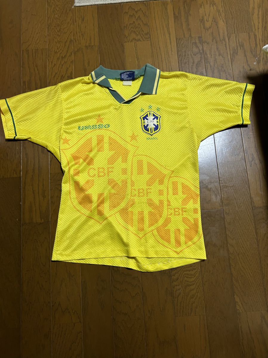 90sブラジル代表UMBRO製ユニフォーム BRASIL サッカー シャツ_画像1