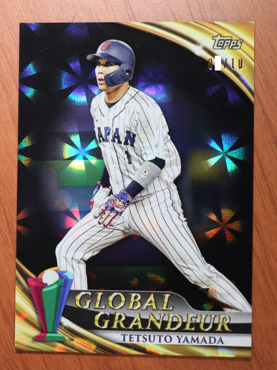 【1円オークション】山田哲人 10シリ　WBC topps 2023 World baseball classic Base　GROBAL GRANDEURグローバルグランドールカード_画像1