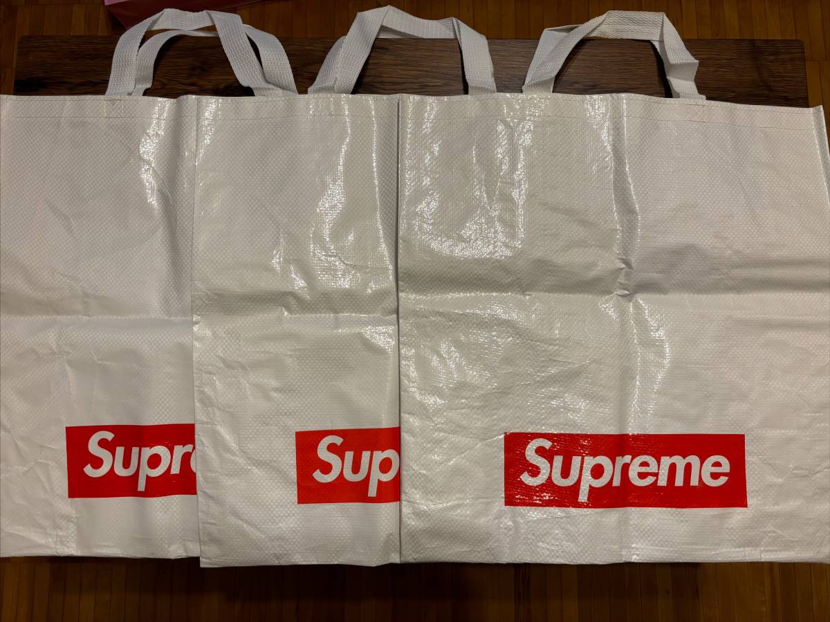 Supreme シュプリーム　中3枚セット　ボックスロゴ ショッパー ショップ袋 トートバッグ エコバッグ bag 店舗限定 box logo_画像1