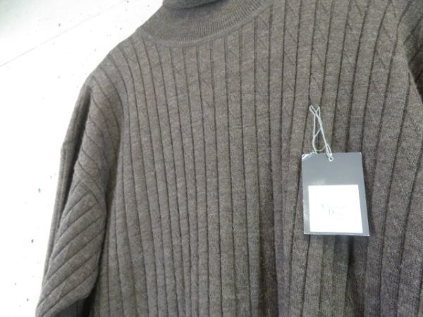 1110b6* новый товар *Christian Dior Christian Dior ta-toru шея шерсть вязаный свитер L/ кардиган / жакет пальто / рубашка 