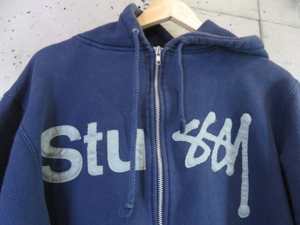 7210b14◆人気です◆STUSSY ステューシー フルジップ スエットパーカー M/トレーナー/ジャケット/ブルゾン/シャツ/ヴィンテージ/オールド_画像2