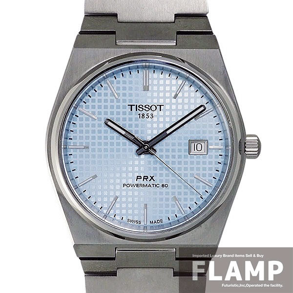 最新人気 パワーマティック80 ピーアールエックス PRX ティソ TISSOT T137.407.11.351.00 腕時計【中古】 メンズ アイスブルー 自動巻き ティソ