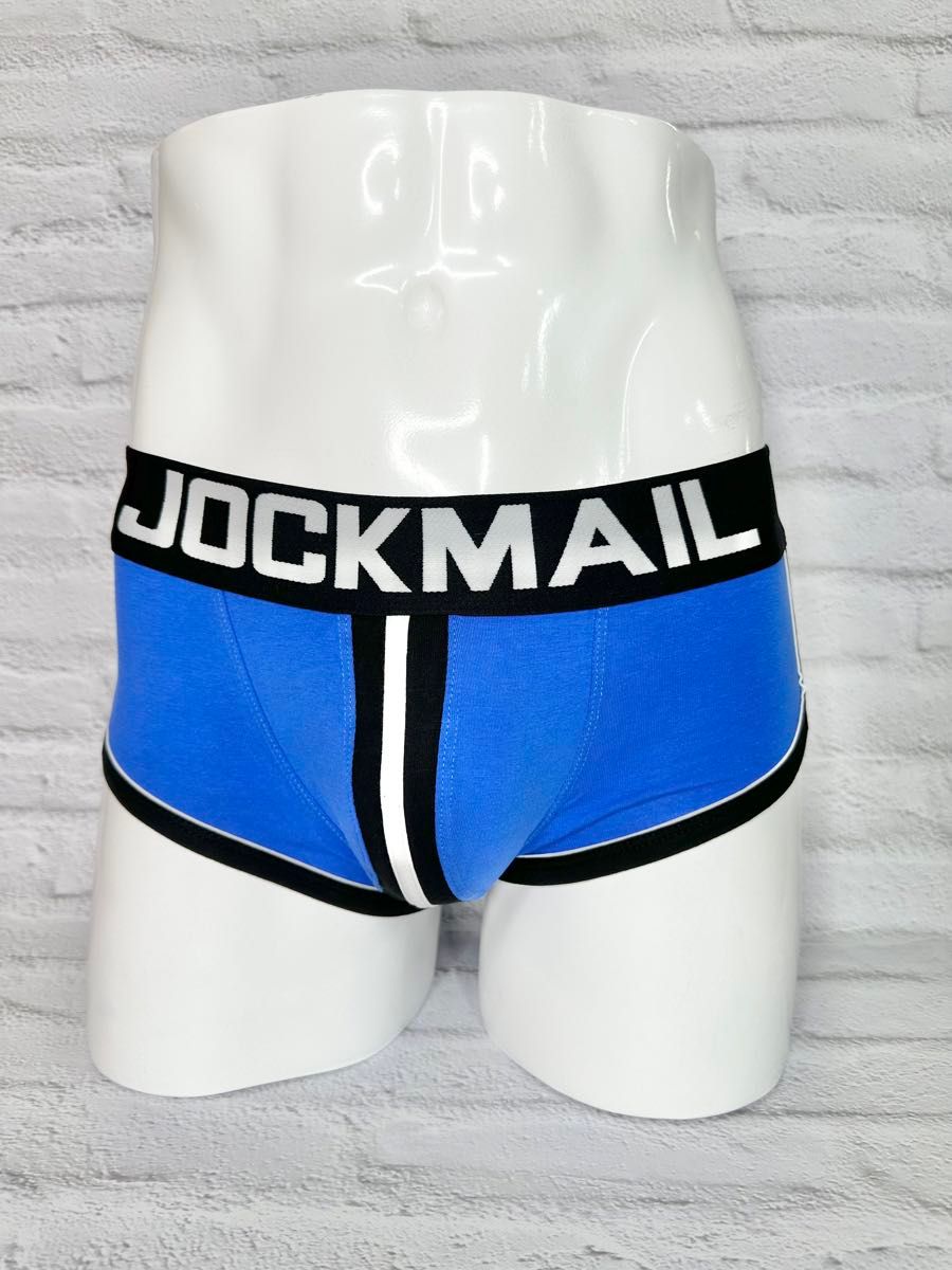 JOCKMAIL Oバックボクサーパンツ　Mサイズ　ブルー