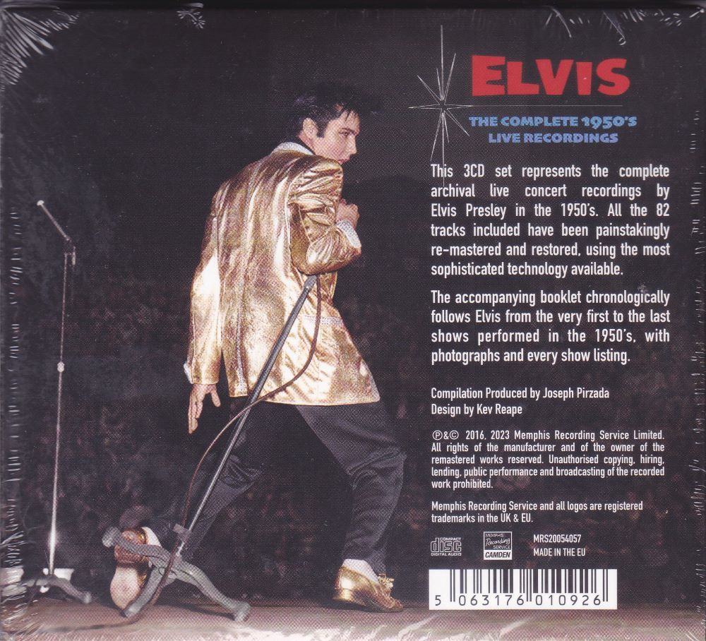 ■新品■Elvis Presley エルヴィス・プレスリー/Elvis -the complete 1950's live recordings(3CDs)の画像2