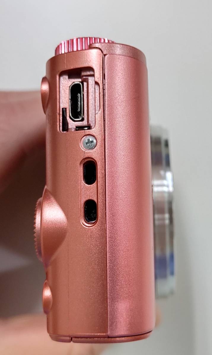 ★★１円スタート★★　SONY Cyber-shot DSC-WX350 中古 ピンク 予備バッテリー、 SDカード付（16GB)_USB端子部のカバーがありません。