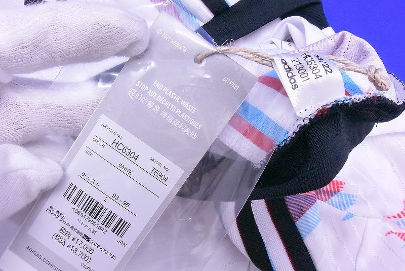 アディダス adidas タグ付き超極美品 サッカー日本代表 2022 アウェイ オーセンティック ユニフォーム 長袖L JAPAN 白 HC6304_画像4