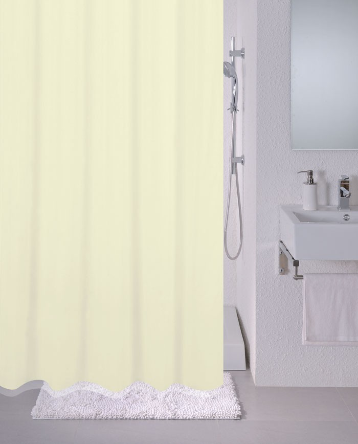 シャワーカーテン 浴室や洗面所等の水はねよけカーテン 目隠しカーテン 間仕切りカーテン ●130x180cm ホワイト_画像2