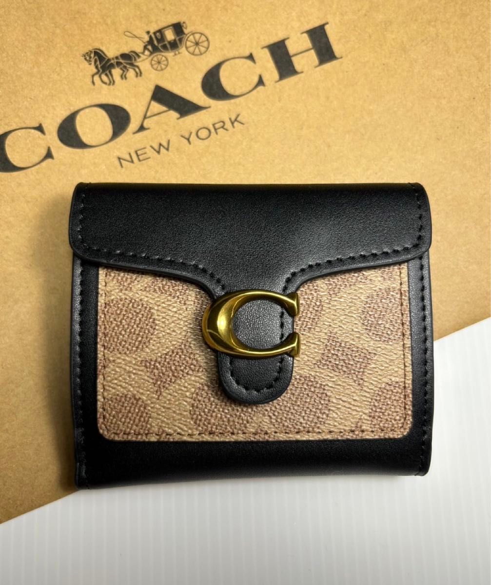 新品 COACH 二つ折り財布 スモールウォレット ブラック コーチ 10 - 小物