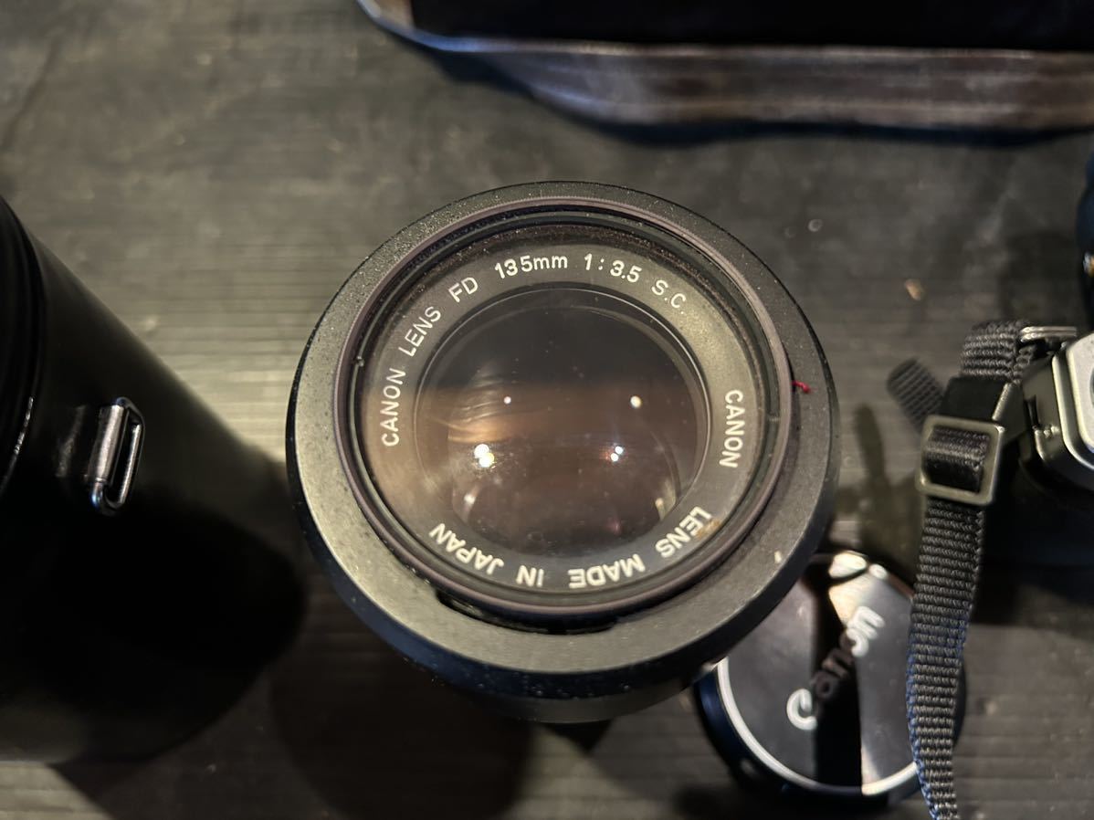 Canon キャノン　AE-1 フィルムカメラ　スピードライト　説明書付　レンズ　まとめて　動作未確認　望遠　_画像5