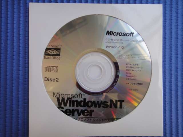 icrosoft Windows NT Server Version4.0 CD-ROM【中古】_画像2