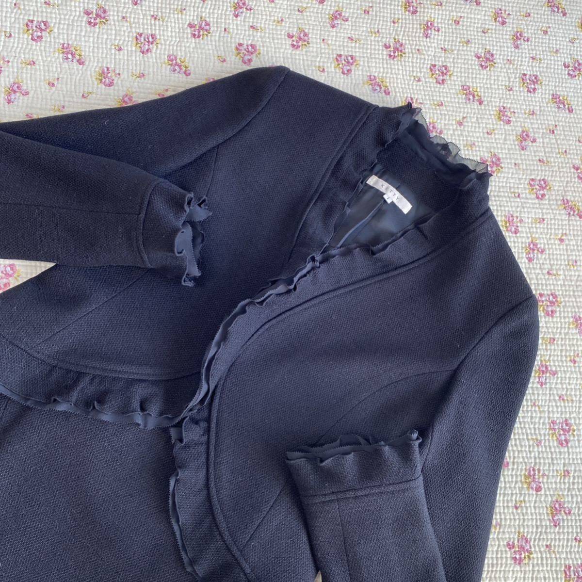 ケティ スカートスーツ 1 W62 黒 フリル 入学入園未使用に近い DMW_画像7