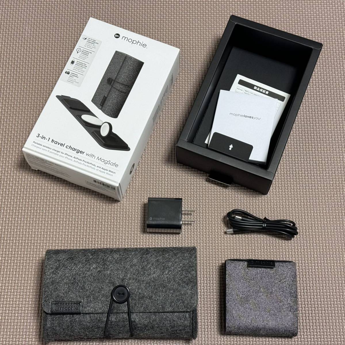 mophie 3-in-1 travel charger with MagSafe_画像1