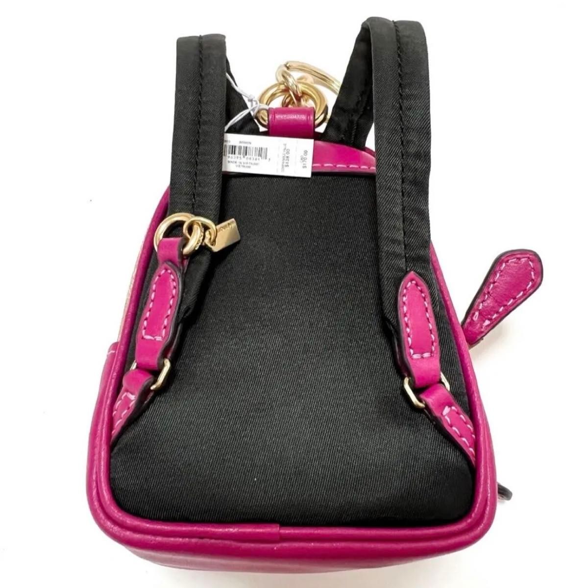 COACH バッグチャーム シグネチャー ライトブラウン ピンク COACH バッグチャーム シグネチャー ライトブラウン ピンク
