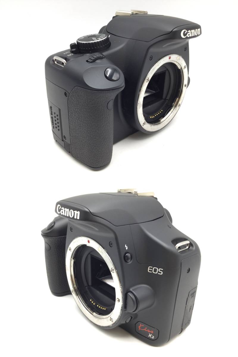EE57■＜通電/動作/精度未確認＞カメラ レンズセット / Canon キャノン EOS Kiss X2 / TAMRON 11-18mm CANON 18-55mm / 現状品 ジャンク品_画像3