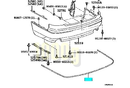 【トヨタ純正新品】TOYOTA 未使用品 ★超希少品★ アリスト JZS160 リアバンパーモール メッキモール JZS161 1997/8-2005/1_画像2