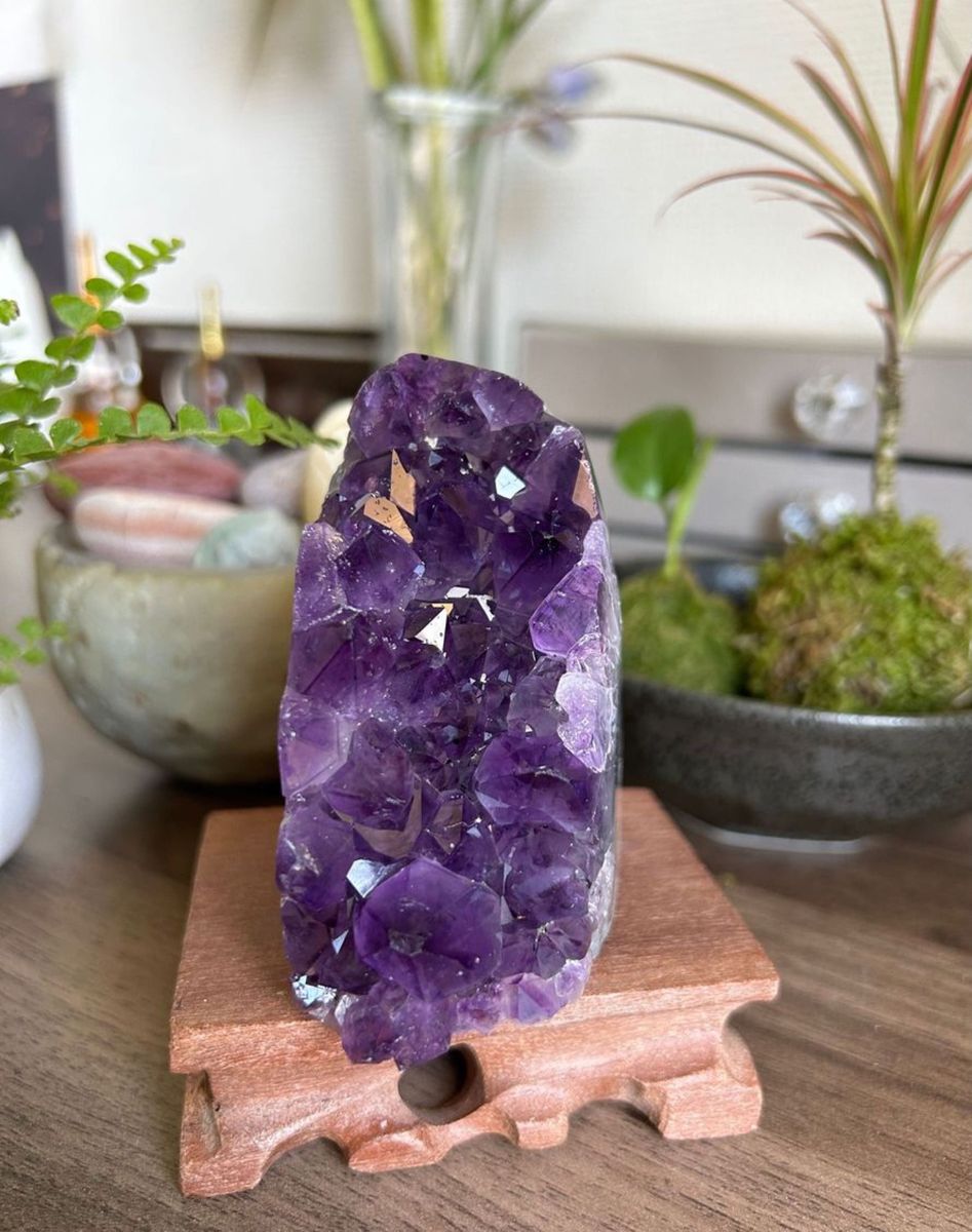 超綺麗　高品質　ウルグアイ産アメジストドームクラスター 美濃紫　天然石　原石