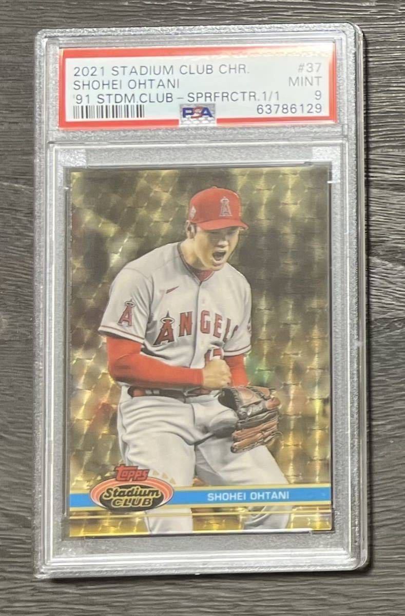 1枚限定 1/1 Superfractor 2021 Topps Stadium Club Chrome #37 Shohei Ohtani 1991 Design Variation 大谷翔平 WBC MVP PSA9 スパフラ_画像1