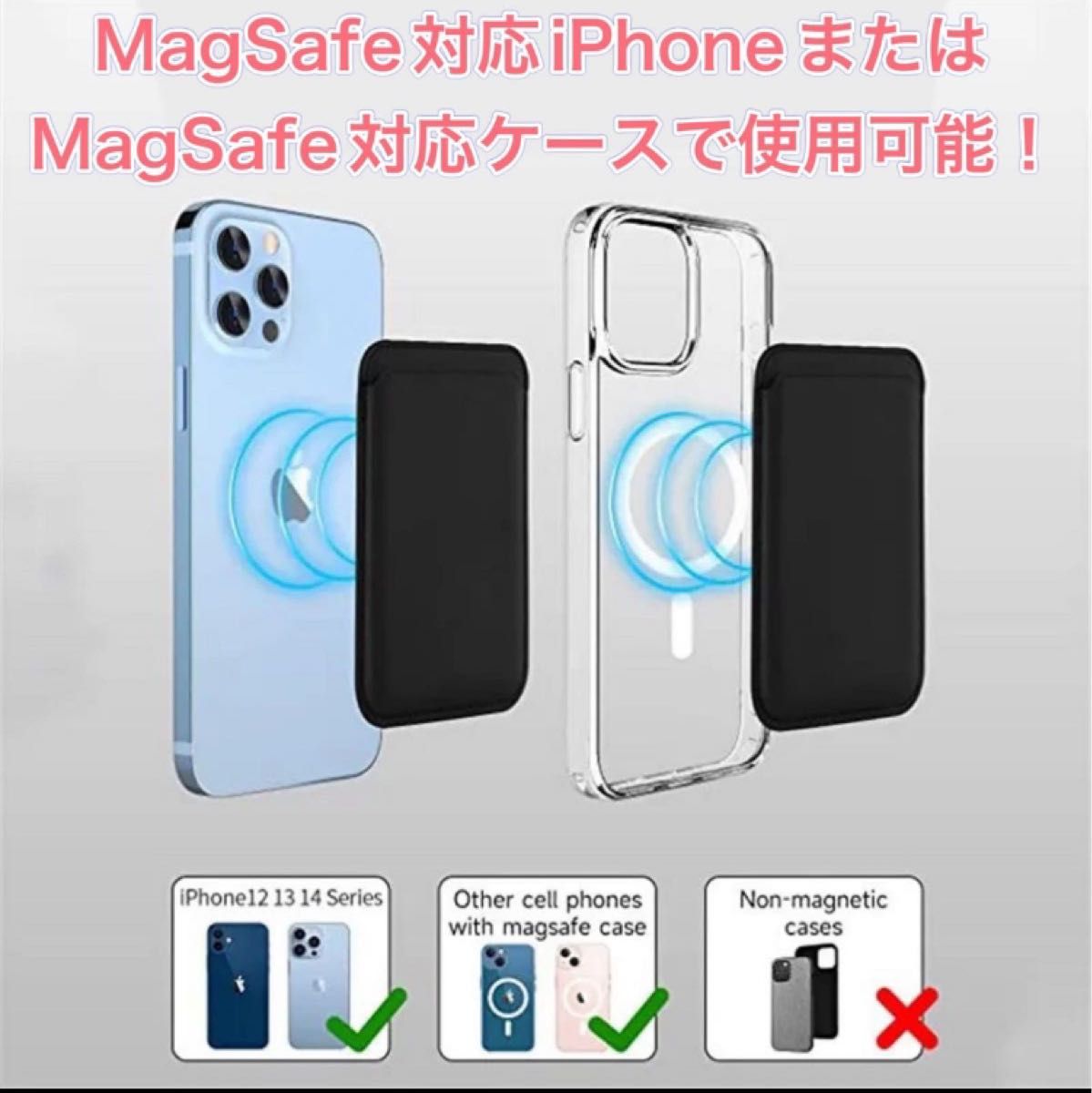 MagSafe専用レザーウォレット【ネイビーブルー】