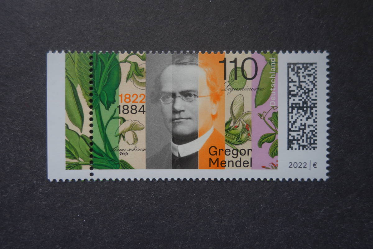 外国切手：ドイツ切手 「メンデル誕生200年」1種完 未使用の画像1