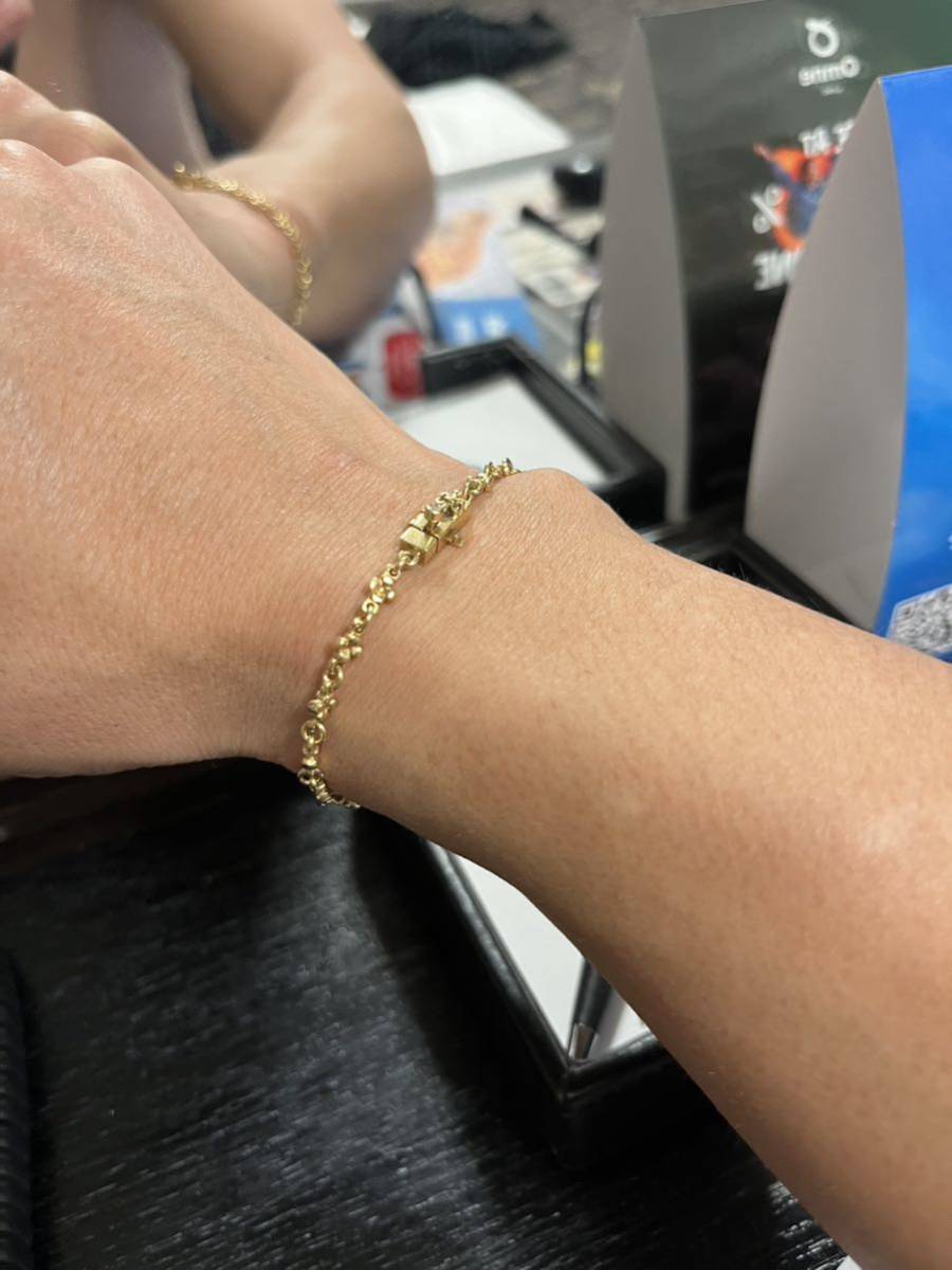 ローリーロドキン 全金　ブレスレット 18K ワンポイントダイヤモンド　18金相場からスタートします！_画像6