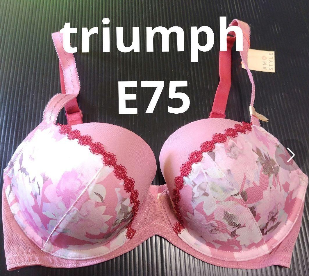 トリンプブラ E75 ブラジャー ランジェリー 下着 インナー triumph 桃_画像1