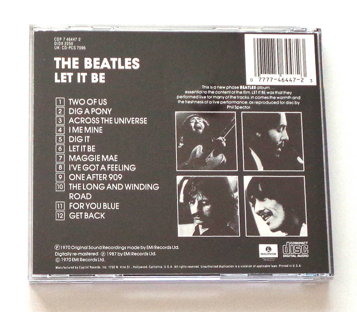 ★輸入CD『LET IT BE』THE BEATLES ★ザ・ビートルズ_画像3