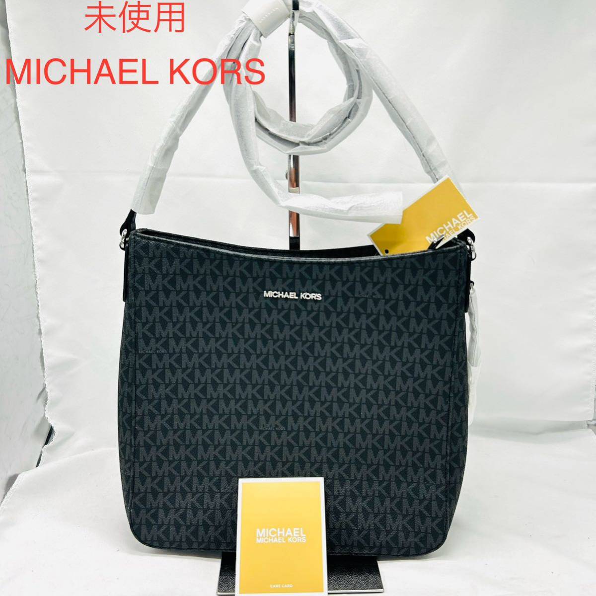 未使用　MICHAEL KORS ショルダーバッグ　mk柄 pvc タグ付　レザー