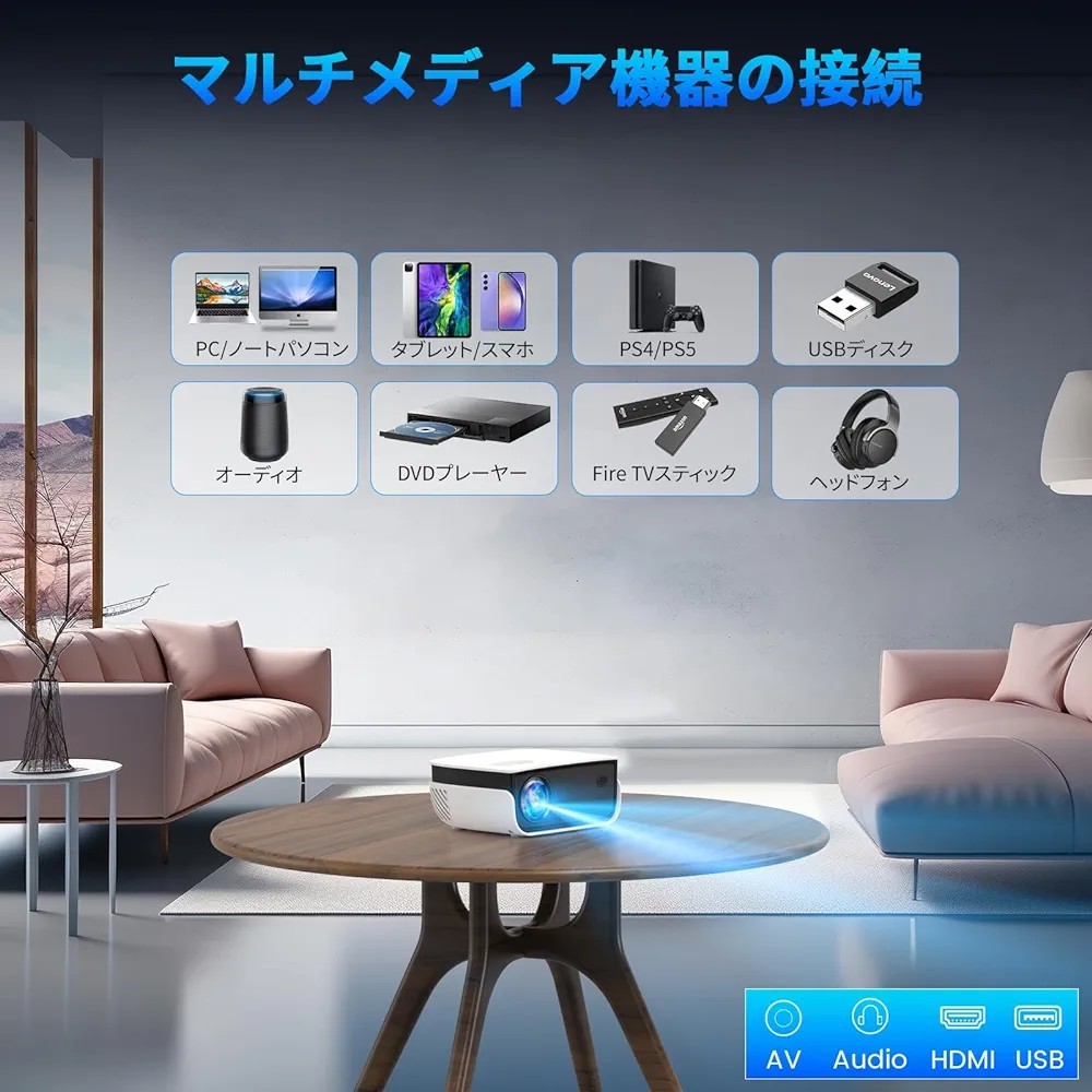 家庭用 超小型 7500LM 1080Pサポート【三脚付き】 ホーム 家庭用 超小型 7500LM 1080Pサポート【三脚付き】 ホーム
