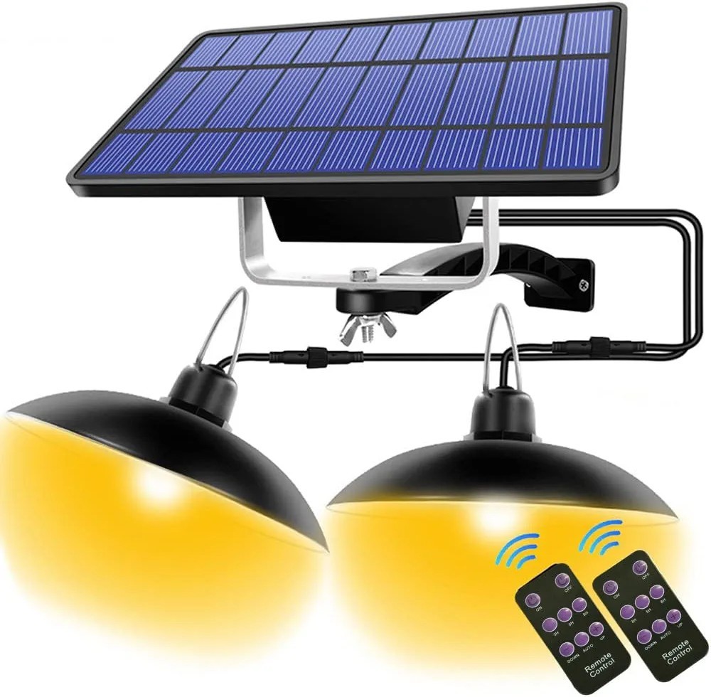 分離型LEDソーラーライト ペンダントライト Lamake 光センサー付き リモコン付き 常夜灯 ナイトライト 太陽光発電電気代不要 夜間自動_画像1