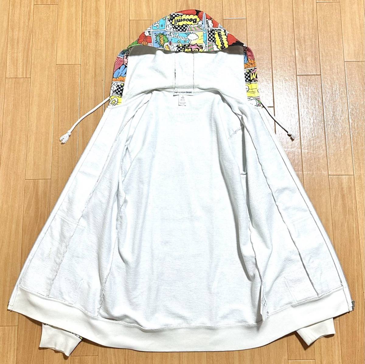  Comme des Garcons shirt 19aw total pattern hood Parker American Comics switch patchwork comme des garcons 2019aw sweat Zip Parker 