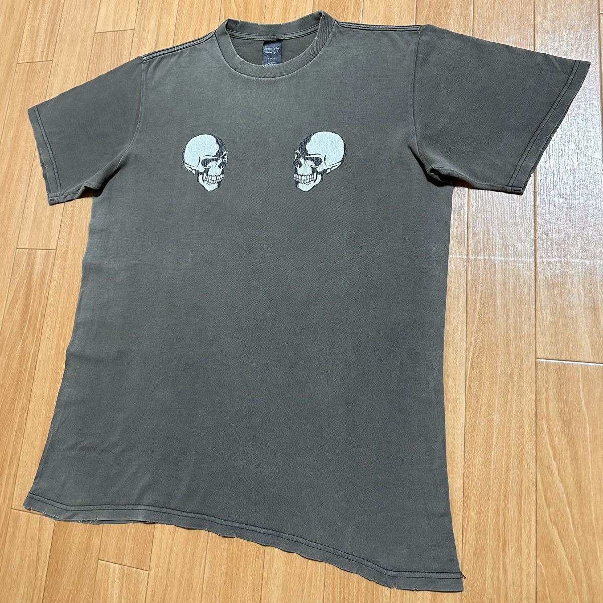 Number (N)ine 04ss ドリーム期 ダメージ加工 スカル プリント クラッシュ Tシャツ ナンバーナイン ギター skull clash archive 2004ss_画像6