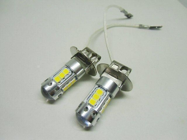 H3 LED ショート フォグ ランプ イエロー 2個 黄 12V 24V 兼用