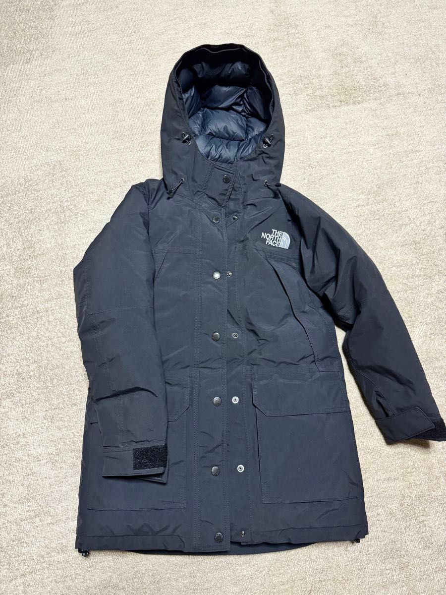 極美　正規品 ノースフェイス NDW92237 ゴアテックス Mountain Down Coat フード付 ブラック S