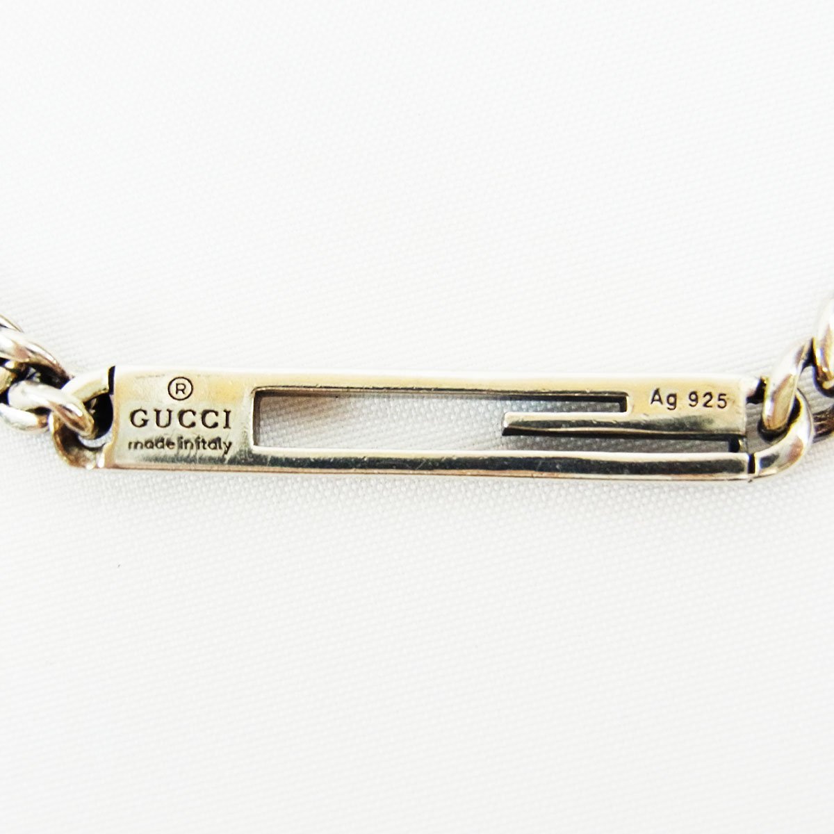  Gucci G Logo браслет плоский цепь SV925 рука вокруг : примерно 19.5cm ширина : примерно 5.6mm примерно 14.1g с ящиком GUCCI#