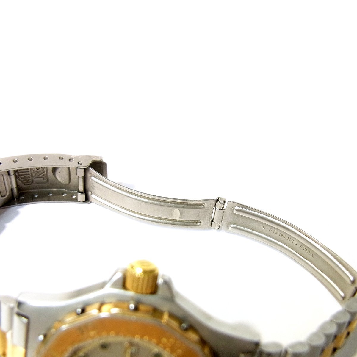 タグホイヤー 3000シリーズ プロフェッショナル 934.215 ユニセックス 腕時計 デイト クォーツ SS シルバー文字盤 動作品 TAG HEUER 〓の画像8