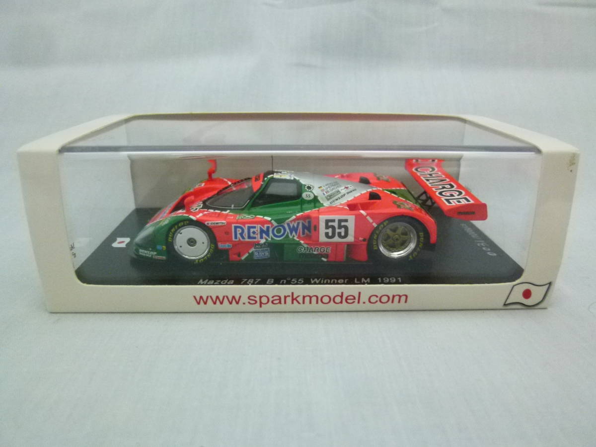 Spark スパーク 1:43 Mazda マツダ 787 B #55 V.ヴァイドラー - J.ハーバート - B.ガショー 1991 Winner ルマン24時間レース_画像2