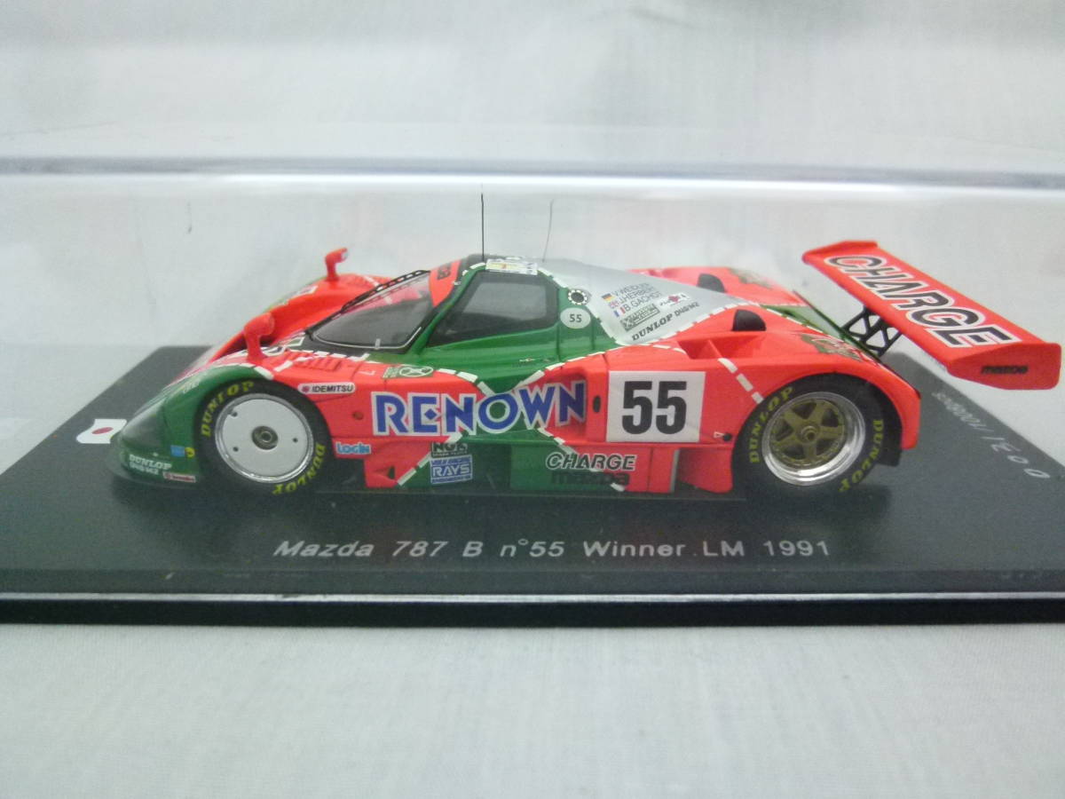 Spark スパーク 1:43 Mazda マツダ 787 B #55 V.ヴァイドラー - J.ハーバート - B.ガショー 1991 Winner ルマン24時間レース_画像4